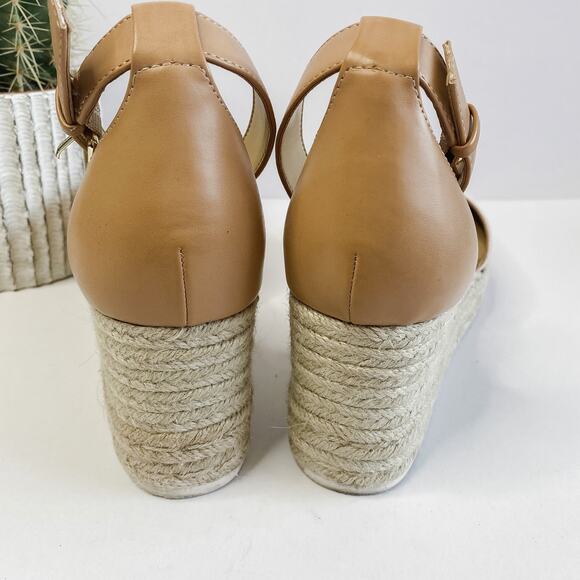 Nine West pink and brown espadrille wedges size 9 - Picture 5 of 7